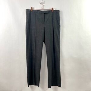 Calvin Klein Gray Wool Trousers Straight Leg Mid-Rise 10